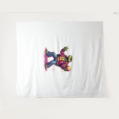 Esthetische Turtle Disco T-shirt Wandkleed (Voorkant (horizontaal))