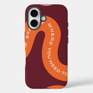Esthetische typografie iPhone 16 hoesje