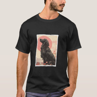 Esthetische Ukiyo e Woodblock Print Flat gecoat Re T-shirt