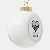 Esthetische Valentijnen tot de dood ons scheidt Keramische Bal Ornament (Links)