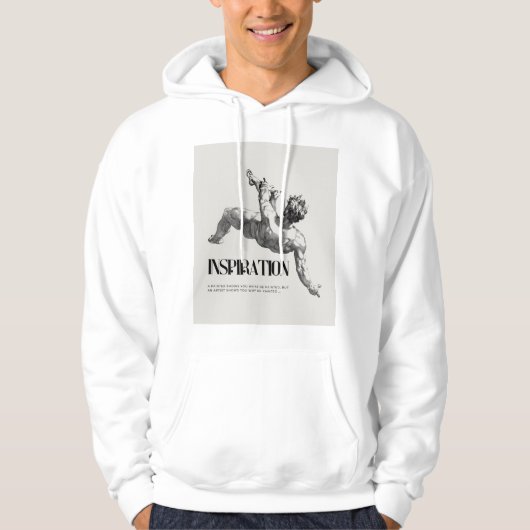 Esthetische vallende man potlood tekening Renaissa Hoodie (Voorkant)