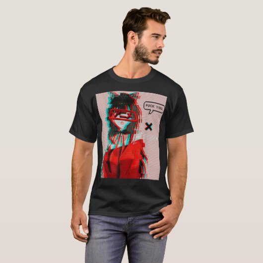 Esthetische Vaporwave Japans Futurisme Anime Retr T-shirt (Voorkant volledig)