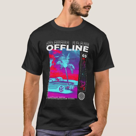 Esthetische Vaporwave Japans Futurisme Streetwear  T-shirt (Voorkant)