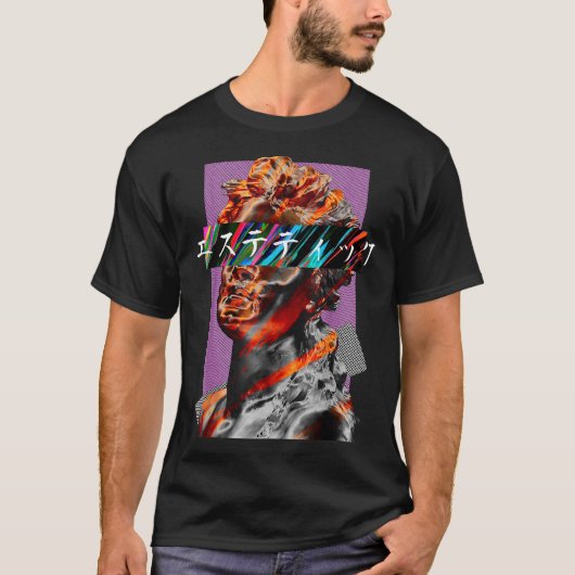 Esthetische Vaporwave Japanse Futurisme T-shirt (Voorkant)