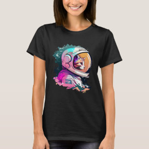 Esthetische Vaporwave Ruimte Kat 80s 90s Astronaut T-shirt