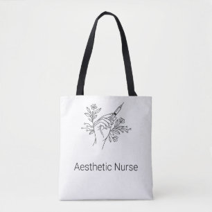 Esthetische verpleegkundige botanische spuit lijnk tote bag