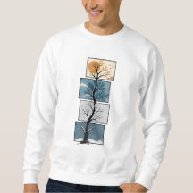 Esthetische vier seizoenen boom kunst