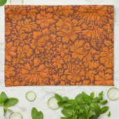 Esthetische vintage all-over bloemendruk theedoek (Gevouwen)