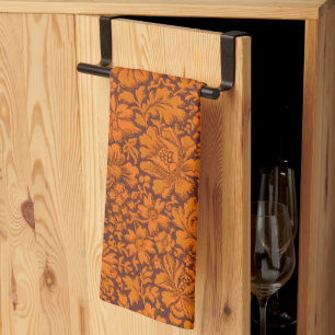 Esthetische vintage all-over bloemendruk theedoek