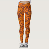 Esthetische Vintage overal bloemenprint Leggings (Voorkant)