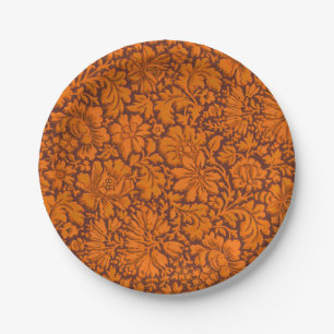 Esthetische Vintage overal bloemenprint Papieren Bordje