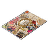 Esthetische Vintage Retro Aangepaste Naam Notitieboek (Linkerzijde)