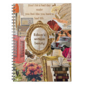 Esthetische Vintage Retro Aangepaste Naam Notitieboek (Voorkant)