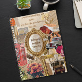 Esthetische Vintage Retro Aangepaste Naam Notitieboek