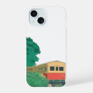 Esthetische vintage trein kunstprint Natuur Reiz iPhone 15 Case