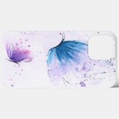 Esthetische vlinder aquarel iPhone Case (Achterkant (horizontaal))