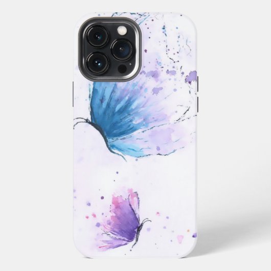 Esthetische vlinder aquarel iPhone Case Hoesje (Achterkant)