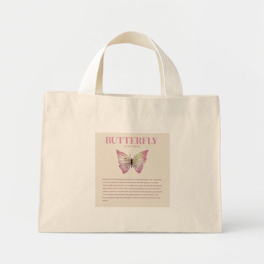 Esthetische vlinder canvas tas (Voorkant)