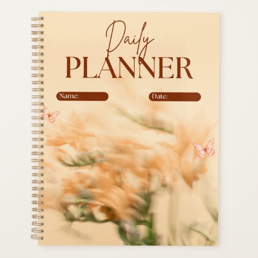 Esthetische Vlinder en Bloemendagplanner Planner (Voorkant)