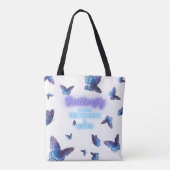 Esthetische Vlinder Transformatie en Groei Tote Bag (Achterkant)