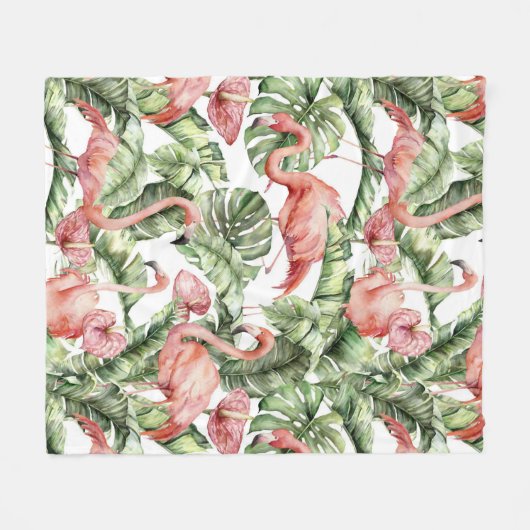 Esthetische vogels fleece deken (Voorkant (Horizontaal))