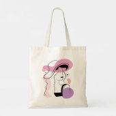 Esthetische Vrouw Illustratie - Canvas tas (Achterkant)
