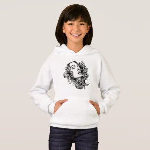 Esthetische vrouw lijnkunst hoodie