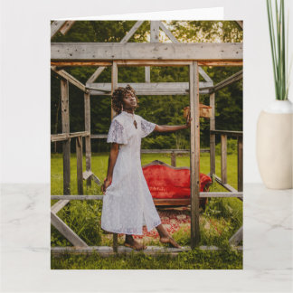 esthetische vrouwen portretteren gevouwen wenskaar kaart