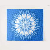 Esthetische wandkunst witte en blauwe mandala wandkleed (Voorkant (horizontaal))