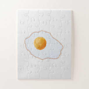 Esthetische Waterverf Gebakken Ei Minimalistische Legpuzzel