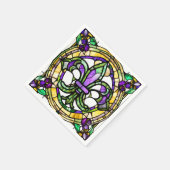 Esthetische Waterverf Mardi Gras Fleur De Lis Servet (Hoek)