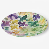 Esthetische Waterverf Mardi Gras Papieren Bordje (Gekanteld)