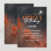 Esthetische waterverf nachtelijke hemel kunstverja kaart (Voorkant / Achterkant)