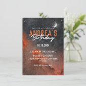 Esthetische waterverf nachtelijke hemel kunstverja kaart (Staand voorkant)