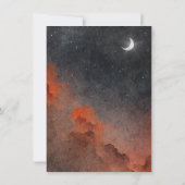 Esthetische waterverf nachtelijke hemel kunstverja kaart (Achterkant)