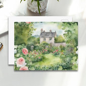 Esthetische Waterverf St Patricks Day Irish House Feestdagenkaart