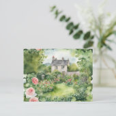 Esthetische Waterverf St Patricks Day Irish House Feestdagenkaart (Staand voorkant)