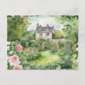 Esthetische Waterverf St Patricks Day Irish House Feestdagenkaart (Voorkant)