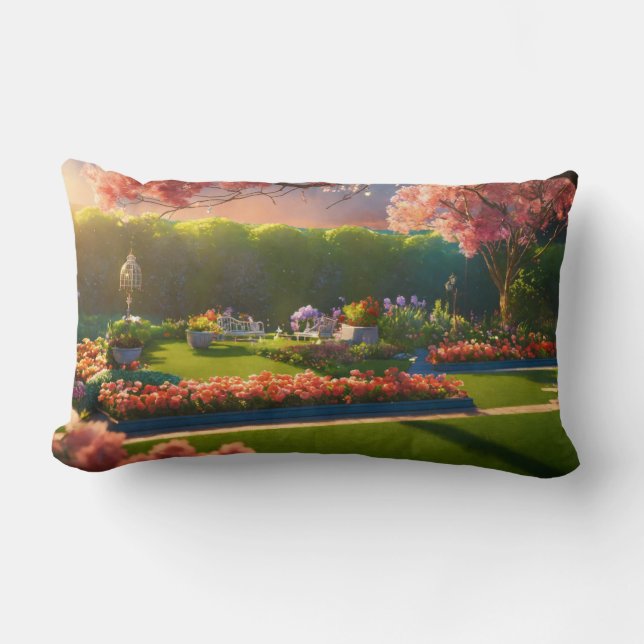 Esthetische Waterverf St Patricks Day Irish Park Kussen (Voorkant)