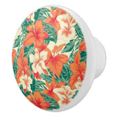 Esthetische weelderige actuele bloemen en bladeren keramische knop (Rechts)