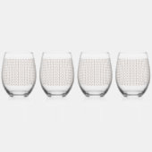 Esthetische weergave van een bruin en wit deel wijnglas zonder voet (Voorkant)