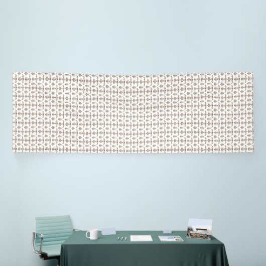 Esthetische weergave van een bruin en witte patroo spandoek (Beurs)