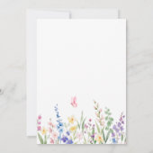 Esthetische wilde bloemen bruiloft save the date (Achterkant)