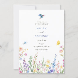 Esthetische wilde bloemen bruiloft save the date