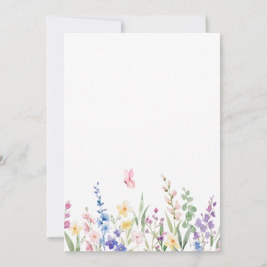 Esthetische wilde bloemen kaart (Achterkant)