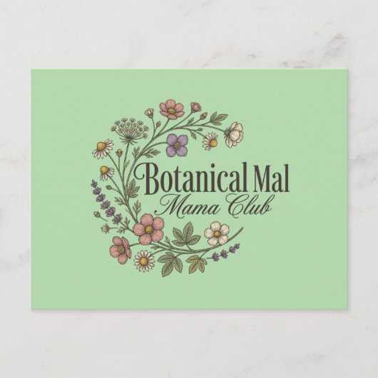 Esthetische Wilde Bloemenkrans Briefkaart (Voorkant)