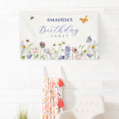 Esthetische wilde bloesem bugs spandoek (Insitu)