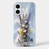 Esthetische Wildflowers Custom Name Case-Mate iPhone Case (Achterkant)