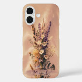  Esthetische Wildflowers Custom Name Case-Mate iPhone Case (Achterkant)