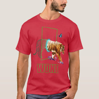 Esthetische Wireframe Tiger Wildlife Wilderness T-shirt